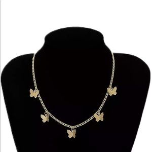 Mini Butterfly Fly gold Chain Necklace